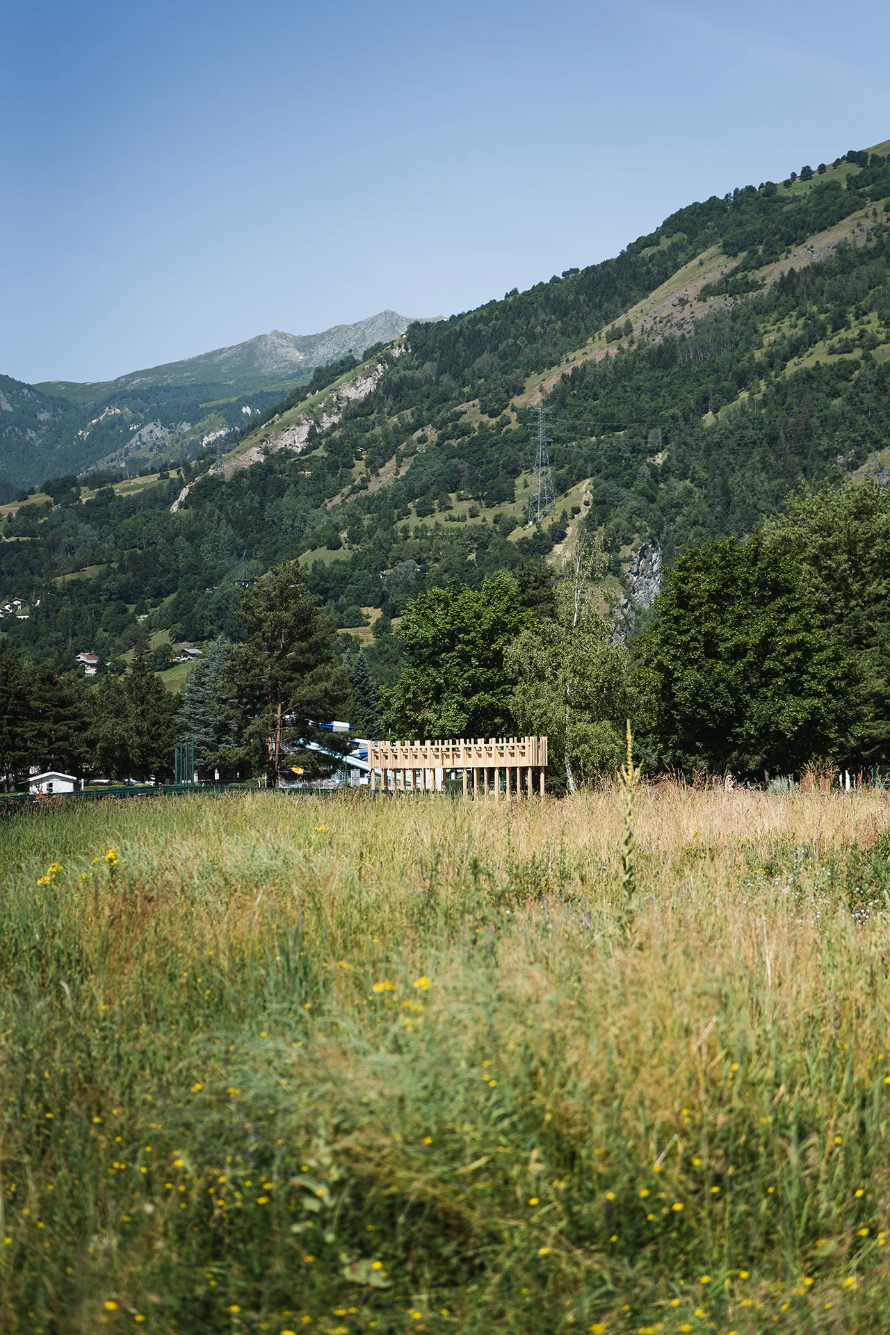 Vue paysagère du projet depuis le parc